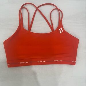 Peloton Vibrant bight orange Double Strap Sports Bra